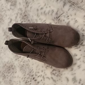 Sugar Faux Suede Lace Up Booties